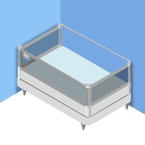 3 barandas Para cama 1.5 Plaza 105x200x105 cm + soporte lateral 200 cm Altura colchón hasta 38 cm