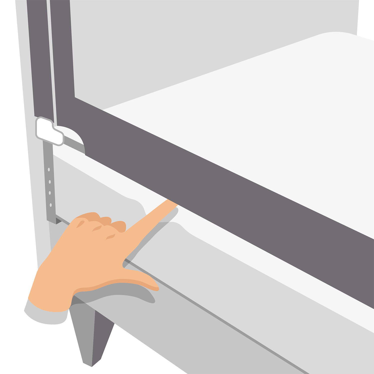 1 Baranda 180 cm Gris Altura colchón hasta 27 cm - Imagen 13