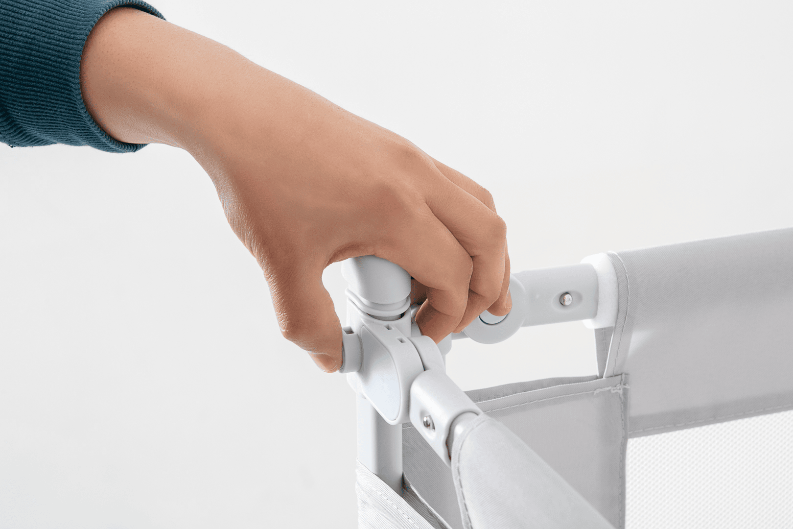 4 Barandas Para Cama transición/ Montessori 70x70x140x140 cm Gris Altura colchón hasta 27 cm - Imagen 17