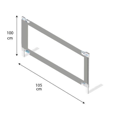 1 Baranda Gris 105 cm Altura colchón hasta 38 cm