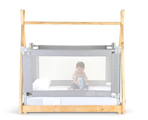 4 Barandas Para Cama transición/ Montessori 70x70x140x140 cm Gris Altura colchón hasta 27 cm - Imagen 22