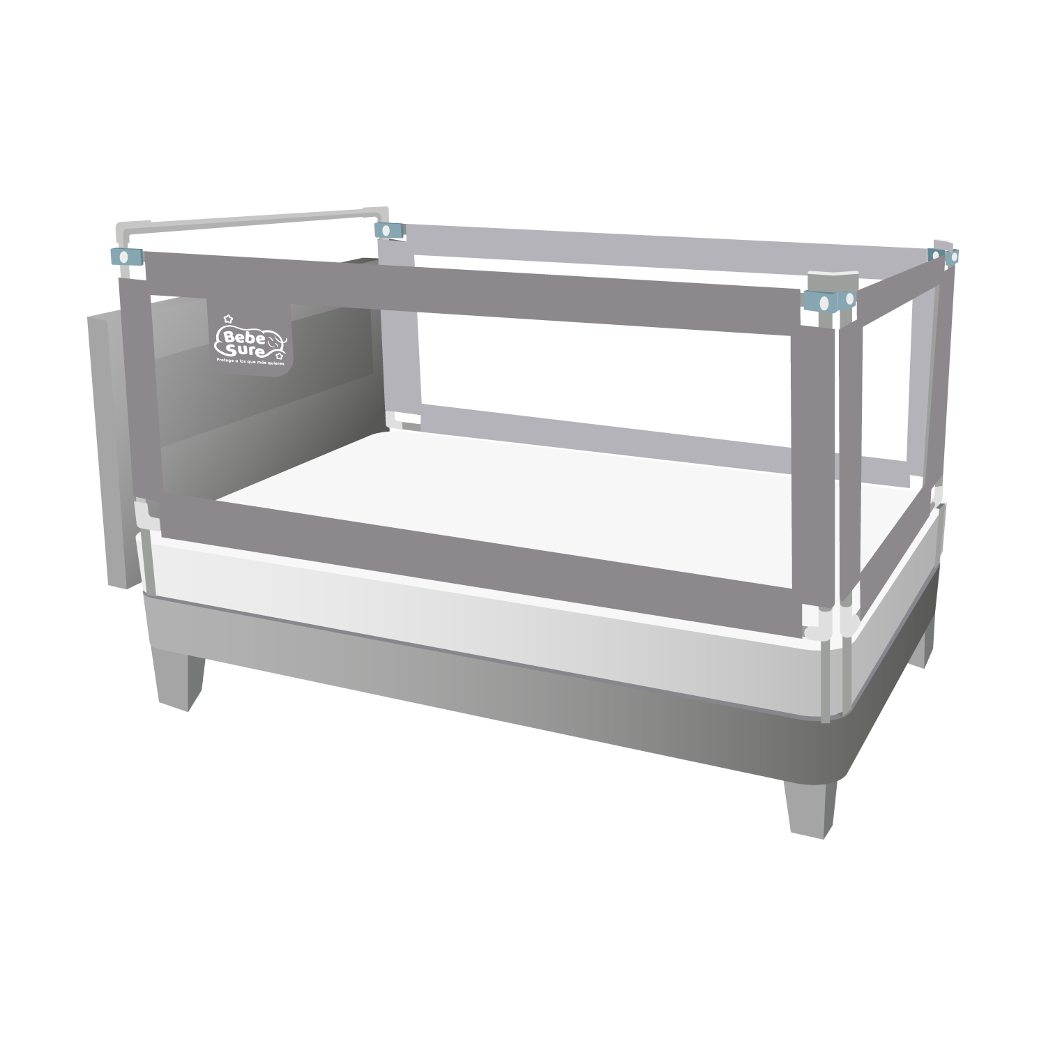 1 Soporte para cabecera 105 cm para baranda Altura colchón hasta 27 cm - Imagen 2