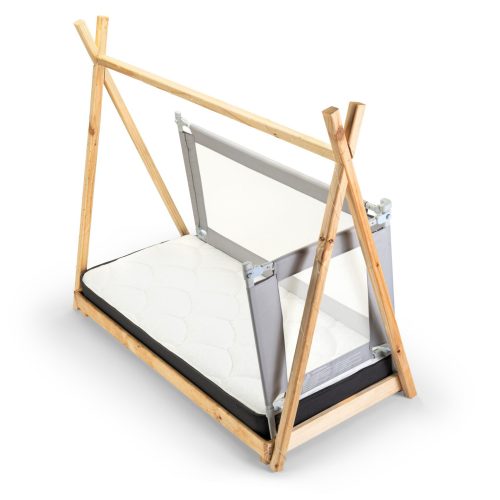 2 Barandas Para Cama transición/ Montessori 70x140 cm Gris Altura colchón hasta 27 cm