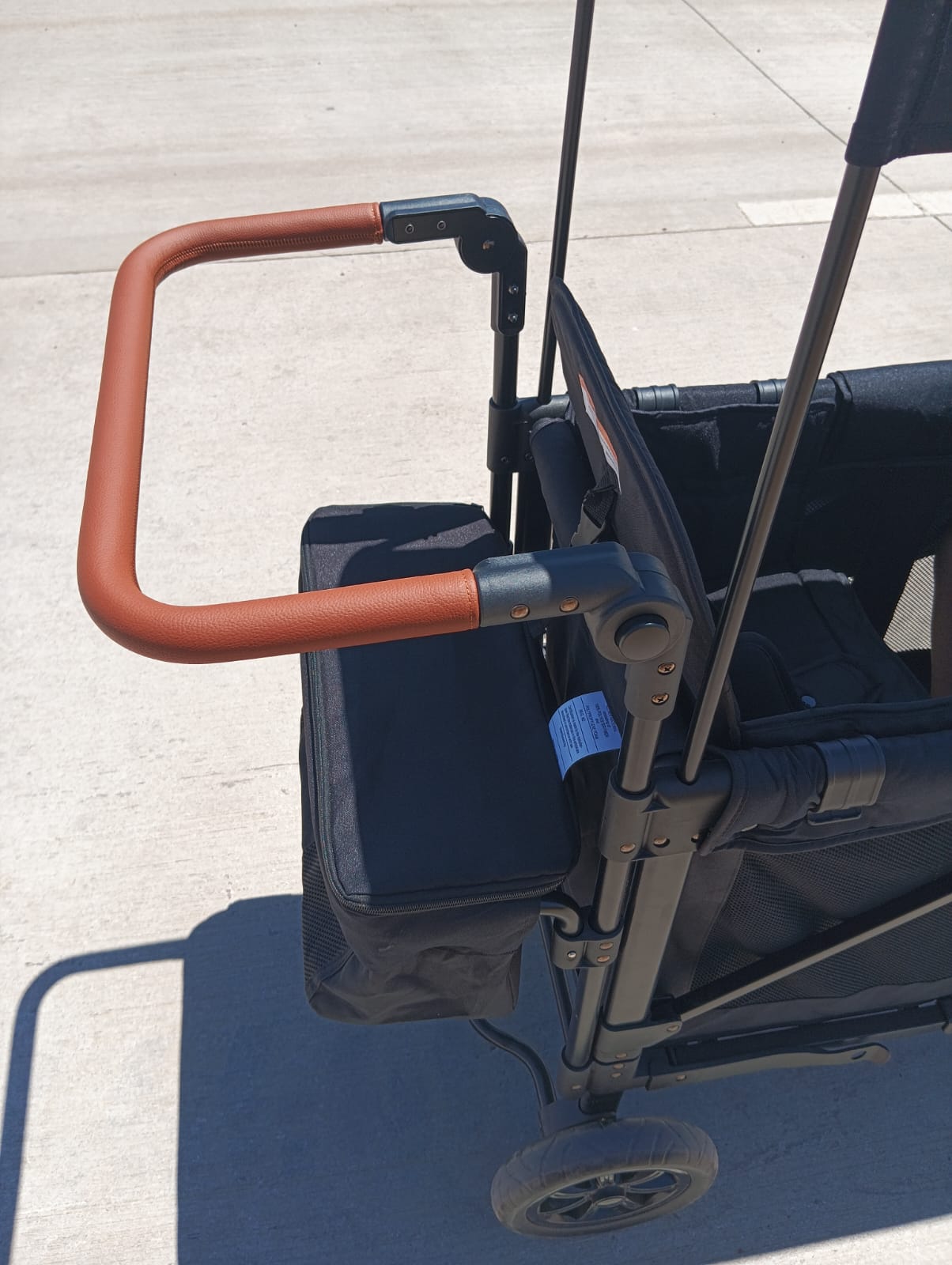 Carrito de paseo multifunción plegable de 2 asientos color negro - Imagen 6