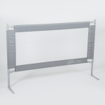 1 Baranda 90 cm Gris Altura colchón hasta 27 cm