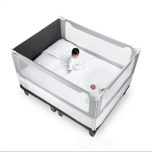 Set 3 Barandas + Soporte Cabecera Bebe Sure Guardian para Cama King 180 x 200 cm Compatible con Colchones Bajos y Altos