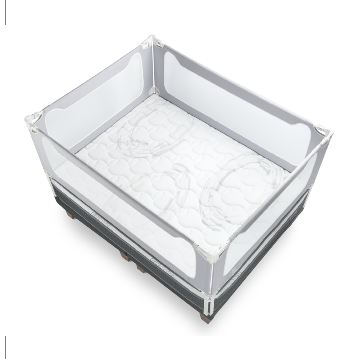 Set 4 Barandas Bebe Sure Guardian para Cama King 180 x 200 cm Compatible con Colchones Bajos y Altos