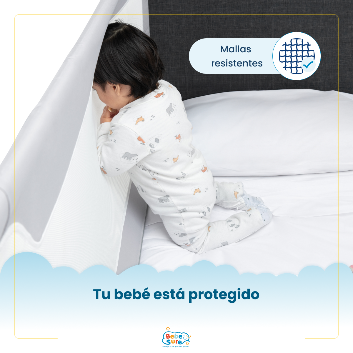 Set 2 Barandas Bebe Sure Guardian para Cama King 180 x 200 cm Compatible con Colchones Bajos y Altos - Imagen 14